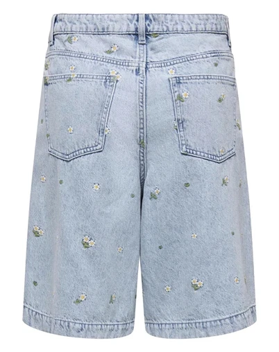 ONLY - ONLDorsi Cassie Long Shorts - Light Blue Denim